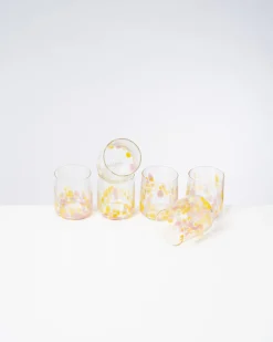 Motel a Miio Alegria - Set Of 6 Glasses Small Big Drops Pink Yellow big drops rosa gelb Hot