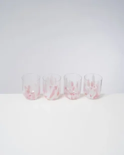 Motel a Miio Alegria - Set Of 4 Glasses Large Drops Rose rosé Cheap