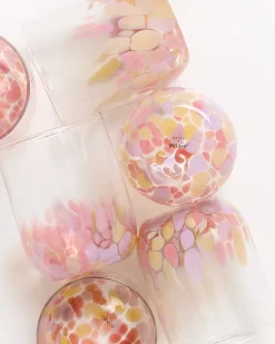 Motel a Miio Alegria 6er Set Glas Groß drops rosa sand Best Sale