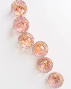 Motel a Miio Alegria 6er Set Glas Groß drops rosa sand Best Sale