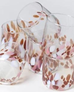 Motel a Miio Alegria 6er Set Glas Klein big drops bernstein rosa Outlet