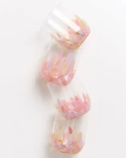 Motel a Miio Alegria Set Of 4 Glass Large drops pink sand Outlet