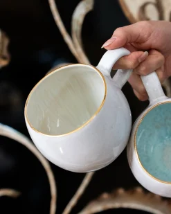 Motel a Miio Areia - Mug Big With Gold Rim sand New