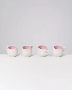 Motel a Miio Areia - Set Of 4 Mugs Small rose Outlet
