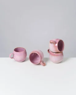 Motel a Miio Bica - Set Of 4 Mugs Big pink Hot