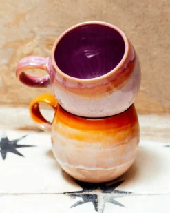 Motel a Miio Bica - Set Of 4 Mugs Big pink Hot