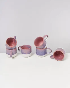 Motel a Miio Coimbra - Set Of 6 Mugs Big Lilac Pink lila rosa Outlet