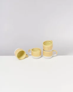 Motel a Miio Coimbra - Set Of 4 Mugs Small yellow New