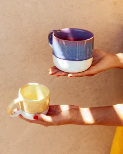 Motel a Miio Coimbra - Set Of 4 Mugs Small yellow New