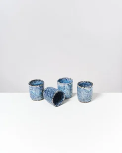 Motel a Miio Cordoama - Set Of 4 Cups Blue Speckled speckled blue Outlet