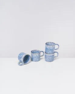 Motel a Miio Cordoama - Set Of 4 Mugs Small Blue Speckled speckled blue Cheap