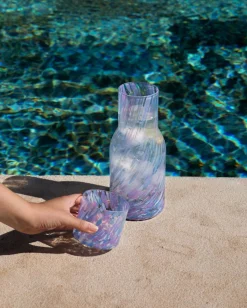 Motel a Miio Joia - Glass Small Drops Blue Lilac blau lila Clearance