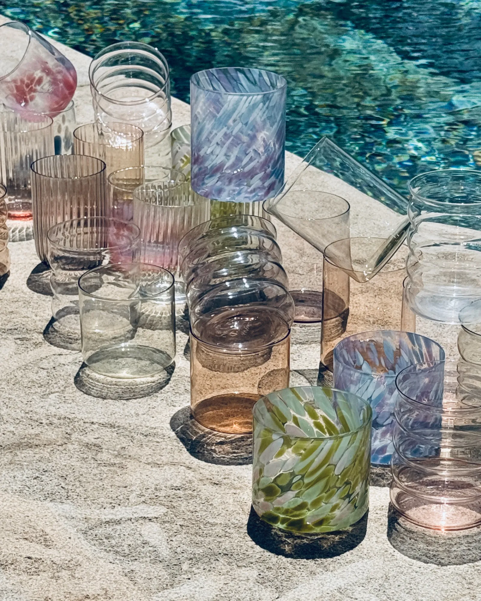 Motel a Miio Joia - Glass Small Drops Green Pink grün rosa Cheap