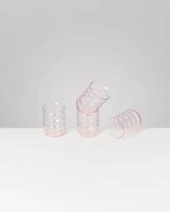 Motel a Miio Joia - Set Of 4 Glasses Large Bubble pink opal Outlet