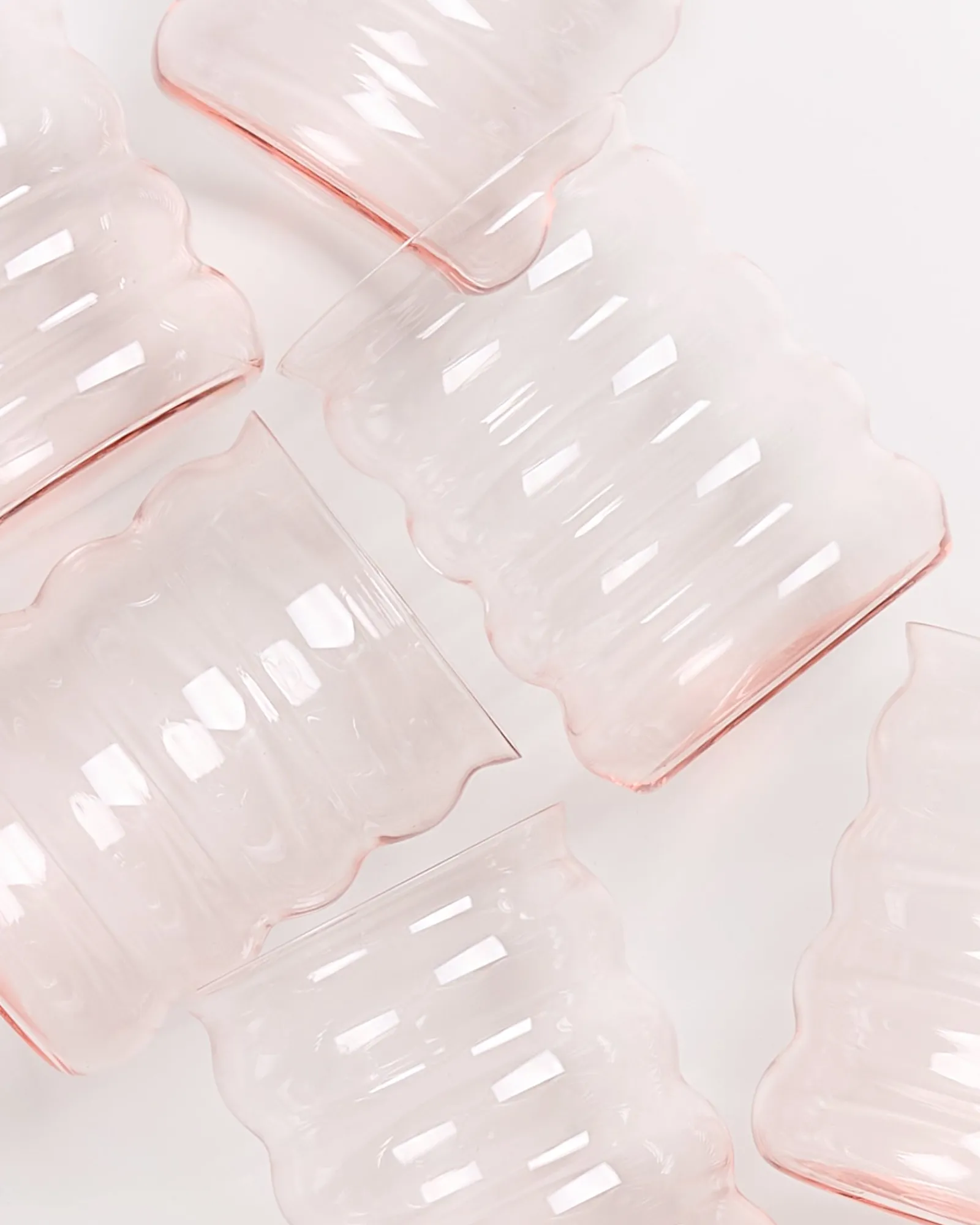 Motel a Miio Joia - Set Of 6 Glasses Large Bubble pink opal Cheap