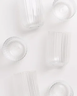 Motel a Miio Joia - Set Of 6 Glasses Riffled Classic transparent Sale