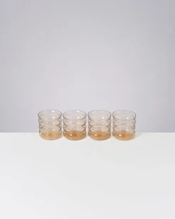 Motel a Miio Joia 4er Set Glas Bubble bronze New