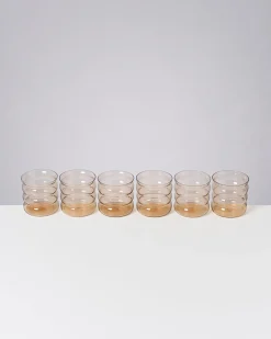 Motel a Miio Joia 6er Set Glas Bubble bronze Clearance