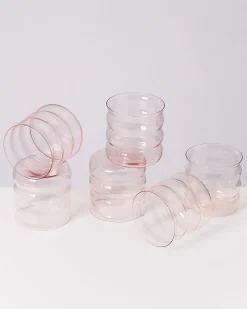 Motel a Miio Joia 6er Set Glas Bubble pink opal Store