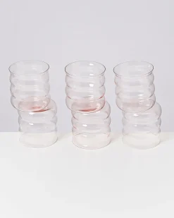 Motel a Miio Joia 6er Set Glas Bubble pink opal Store