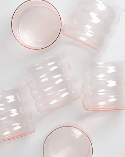 Motel a Miio Joia 6er Set Glas Bubble pink opal Store