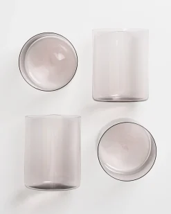 Motel a Miio Joia 4er Set Glas Groß amethist Fashion