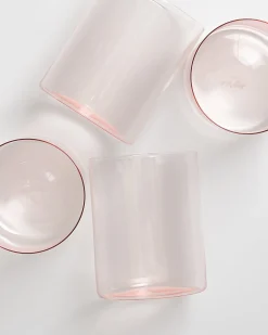 Motel a Miio Joia 4er Set Glas Groß pink opal Flash Sale