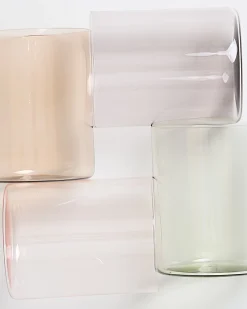 Motel a Miio Joia 4er Set Glas Groß pink opal Flash Sale