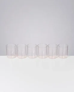 Motel a Miio Joia 6er Set Glas Groß pink opal Sale