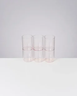 Motel a Miio Joia 6er Set Glas Groß pink opal Sale