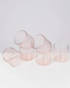 Motel a Miio Joia 6er Set Glas Klein pink opal Clearance
