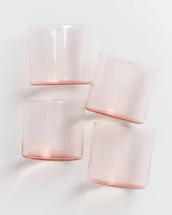 Motel a Miio Joia 4er Set Glas Klein pink opal Flash Sale