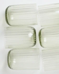 Motel a Miio Joia 6er Set Glas Riffled smaragd Cheap