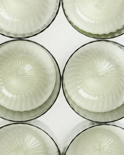 Motel a Miio Joia 6er Set Glas Riffled smaragd Cheap