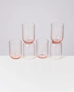 Motel a Miio Joia 6er Set Glas Riffled pink opal Shop