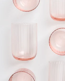 Motel a Miio Joia 6er Set Glas Riffled pink opal Shop