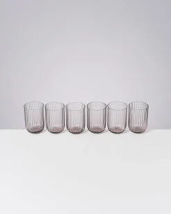 Motel a Miio Joia 6er Set Glas Riffled amethist Outlet