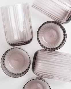 Motel a Miio Joia 6er Set Glas Riffled amethist Outlet