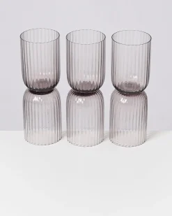 Motel a Miio Joia 6er Set Glas Riffled amethist Outlet