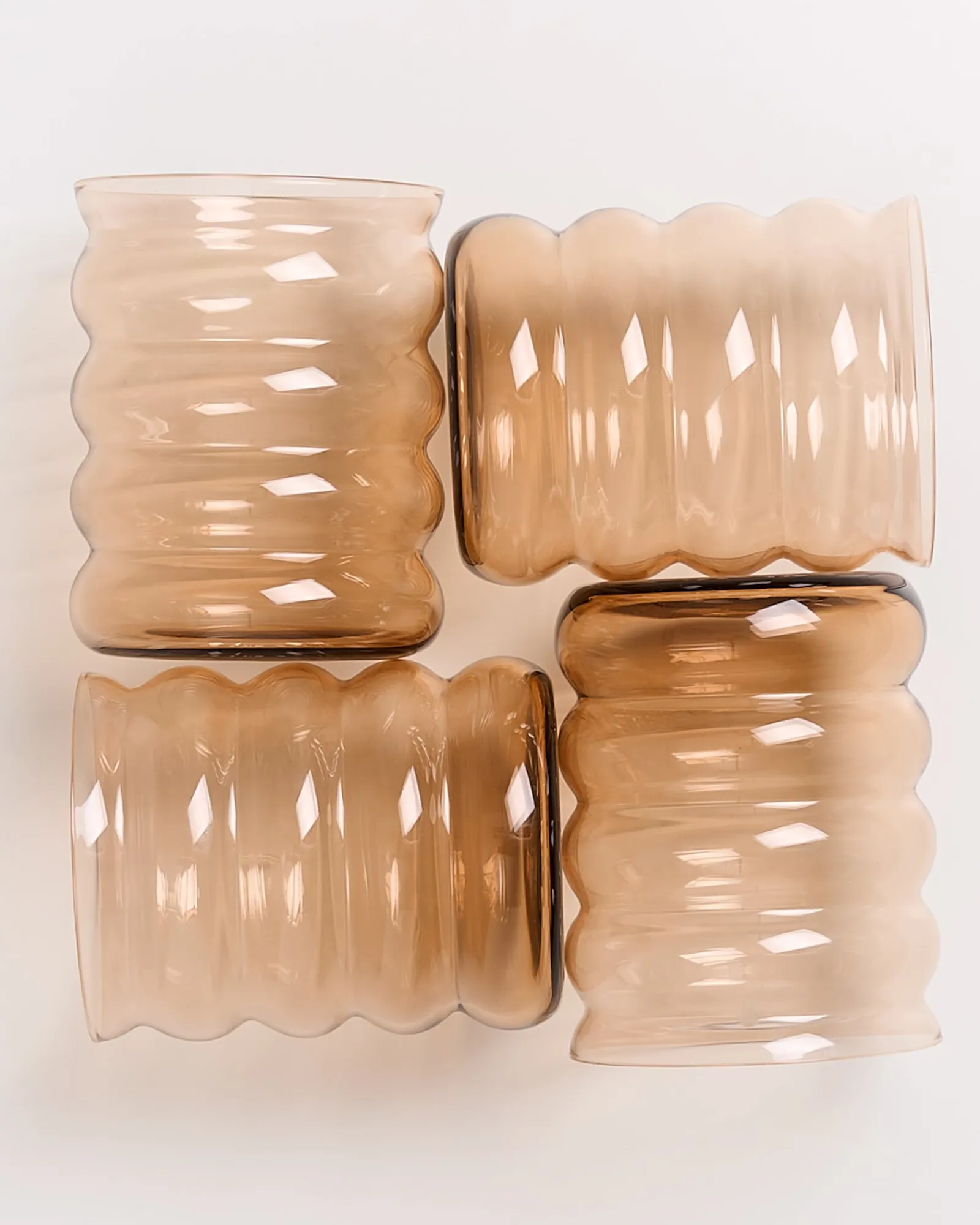 Motel a Miio Joia -Set Of 4 Glasses Large Bubble bronze Fashion