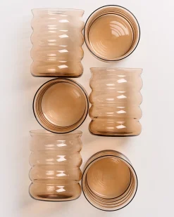 Motel a Miio Joia -Set Of 6 Glasses Large Bubble bronze Cheap