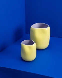 Motel a Miio João Vase L Yellow Lilac gelb lila Fashion