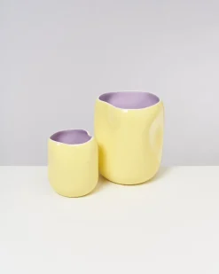 Motel a Miio João Vase L Yellow Lilac gelb lila Fashion