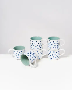 Motel a Miio Nódoa - Set Of 6 Mugs Mint With Dots mint mit Punkten Fashion