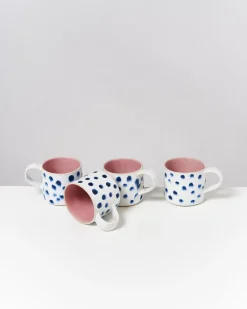 Motel a Miio Nódoa - Set Of 4 Mugs Pink With Dots rosa mit Punkten Cheap