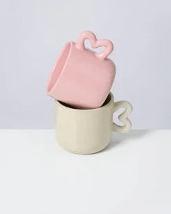Motel a Miio Seia Cup & Saucer With Heart sand Flash Sale