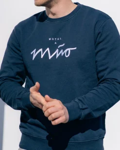 Motel a Miio Sweatshirt Men Navy White navy weiß Best