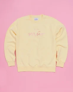 Motel a Miio Sweatshirt Men Rose Yellow gelb rosé Cheap